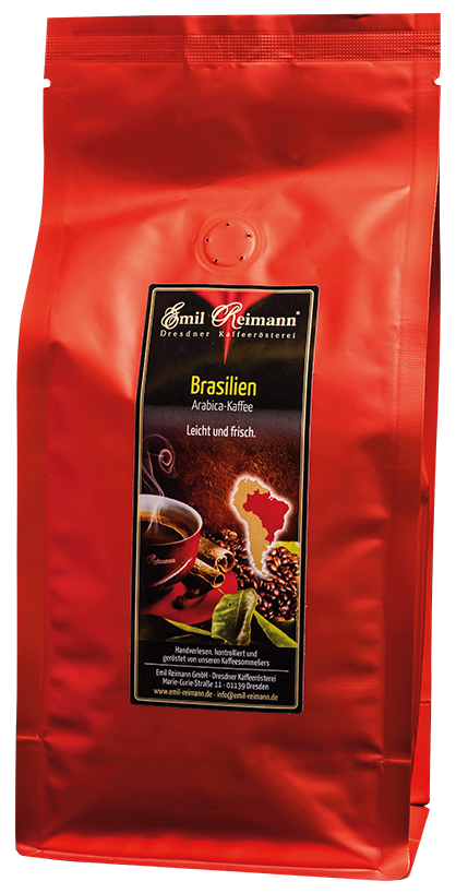 Verpackung von Länderkaffee Brasilien